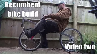 Build your own recumbent bike part 2. DIY short wheelbase recumbent bike. Steerer tube and forks.