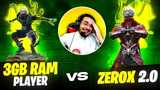 Faster Than Light⚡️Vs 3 GB RAM Player📲| Telugu Player Play Like Zerox FF ⚙️| Free Fire India🇮🇳