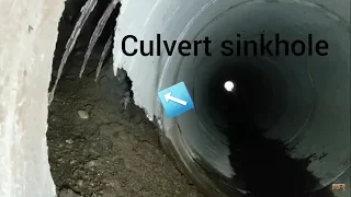 I Found A Sinkhole While Walking Inside A Culvert Pipe