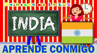 INDIA 🌍 Países Del Mundo 💠 Vídeos Educativos Para Niños. APRENDE CONMIGO.