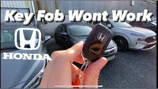 How do you access a Honda when the key fob does not work #honda #key #howto