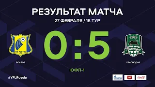 "Ростов" - "Краснодар". Обзор матча | 15 тур | ЮФЛ-1 2020/21