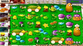 Plants vs Zombies | All Plants vs All Zombies - Survival day GAMEPLAY FULL HD 1080p 60hz