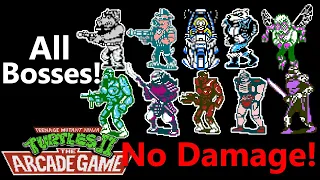 Teenage Mutant Ninja Turtles II NES - All Bosses Battle | No Damage | No TAS