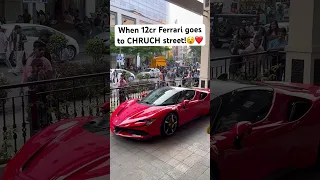 Rs: 12cr Ferrari gets crazy attention in Bangalore #supercar #sf90