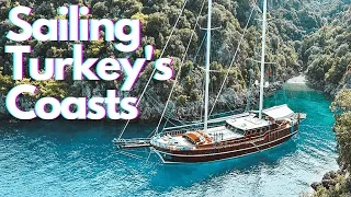 Sailing Mediterranean coasts of Turkey on a 36m Gulet(Yacht) | Let's go on a blue cruise