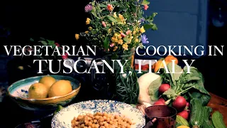 RELAXING VEGETARIAN COOKING: Italian Antipasti, Vegan Hummus, Easy Appetisers in Tuscany, Italy