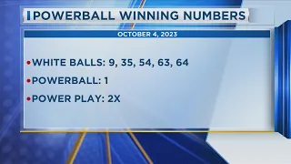Powerball Winning Numbers - 10/4/2023