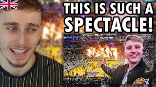 Brit Reacting to Brit Experiences First NBA Game! (Lebron vs Steph Curry)