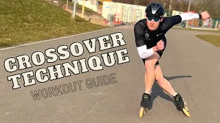 Speed skating crossover technique - 3 easy ways to skate MUCH faster!