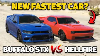 GTA 5 Online: BUFFALO STX VS GAUNTLET HELLFIRE (NEW FASTEST MUSCLE CAR?)