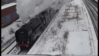 UK - Rotherham Masbrough station with steam queuing up! 3/3/2018