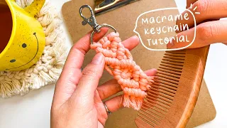 Macrame Keychain TUTORIAL#2 | DIY Keychain for beginners | Easy pattern STEP BY STEP | WeaveyStudio