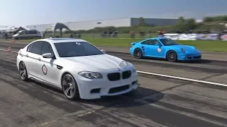 720HP BMW M5 F10 w/ Akrapovic Exhaust - Donuts, Revs & Drag Racing!