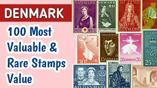 Most Valuable Stamps Of Denmark | 100 Rare Danish Stamps Value | Old Stamps Of the World