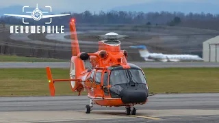 US Coast Guard MH-65D Dolphin Startup and Takeoff 17Dec20