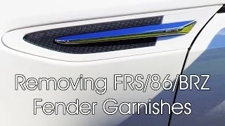 How to remove and replace 86/BRZ/FRS Fender Garnishes/Vents