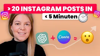 Künstliche Intelligenz erstellt Instagram Content für dich 🤫 Canva & ChatGPT Trick 🔥 einfach erklärt