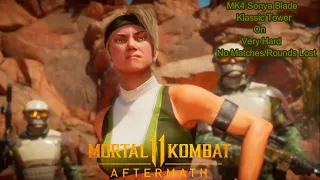 Mortal Kombat 11 Aftermath - Klassic Sonya Blade Klassic Tower On Very Hard No Matches/Rounds Lost