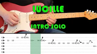 LUCILLE - Guitar lesson - Intro solo with tabs (fast & slow) - B. B. King