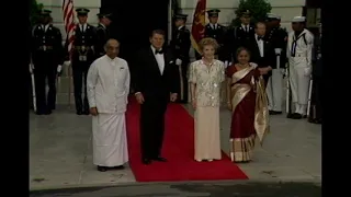 State Dinner Arrival of President Jayewardene of Sri Lanka on June 18, 1984