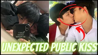 [OhmNanon] Flirting my Boyfriend for 3 minutes straight "Unexpected Public Kiss"