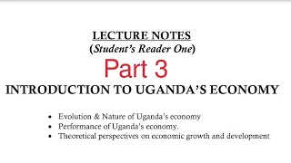 😎 Ugandan Economy introduction [Part 3]
