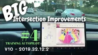 Tesla Autopilot | Showing v10 Autopilot Improvements | 1 Intersection Test#4 & SnapPlate Review