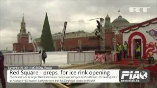 Preps. for ice rink opening on Red Square