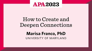 How to Create and Deepen Connections