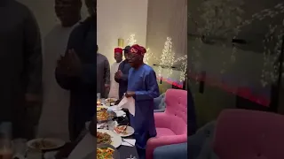 Bola Tinubu dances to Kizz Daniel’s hit song ‘Buga’ to celebrate the Chatham house outing in London