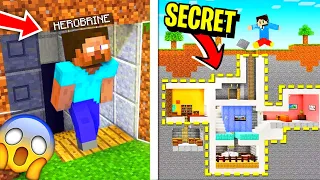 I Secretly CHEATED in a HIDDEN BASE Challenge With *HEROBRINE*