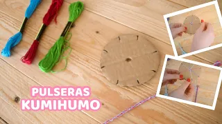 Como hacer pulseras con la técnica Kumihumo | Manualidades con CARTÓN