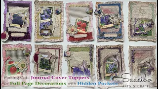 Making Cute Journal Cover Toppers or Page Decorations with Hidden Pockets