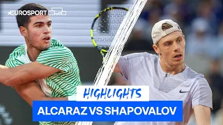 Alcaraz Books Place in French Open 4th Round With Convincing Win Over Shapovalov! | Eurosport Tennis