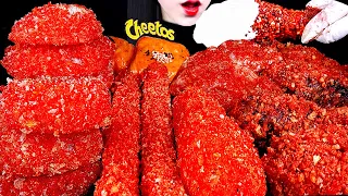 ASMR SPICY FIRE NOODLES, FRIED CHICKEN, ONION RING, CHEESE STICKS, CHEETOS, 치킨, 불닭볶음면, 불닭쌈 먹방MUKBANG