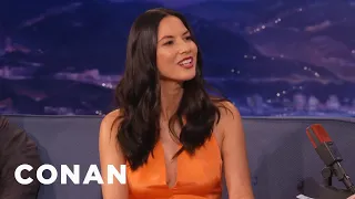 When Olivia Munn Met Aaron Rodgers | CONAN on TBS