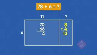 Division Using an Area Model Math Lesson for Kids