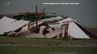 Extreme Supercell Winds And Destroyed Farmstead In Turpin, OK 6/27/2023