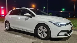 Часть2. Volkswagen Golf 8 2020! 1.5 TSI, 150 л.с. Свет фар, разгон, подсветки и расход топлива.