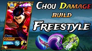 Top Global Chou Freestyle Gameplay 2023 + One Shot Build