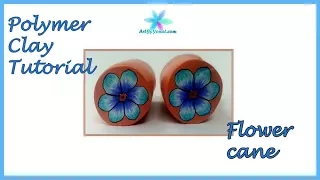 Polymer clay tutorial - Flower Cane - Lesson #52