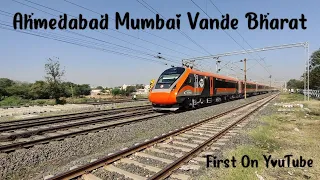 First Inaugural Run Of Ahmedabad Mumbai Vande Bharat Express (First On YouTube)
