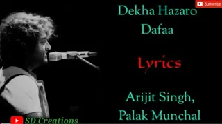 Dekha Hazaron Dafa Aap ko| From Rustom Best song| #Dekhahazarondafa #Arjitsingh #palakmuchhal #sdcre