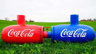 Experiment: Big Toothpaste Eruption From Rainbow Coca Cola and Mentos