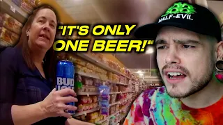 Drunk Rich Lady Gets Arrested After Drinking Beers in Grocery Store
