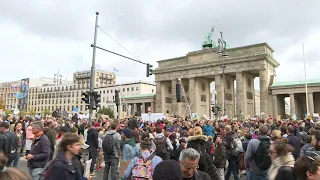 Fridays for Future and other organisations protest at Brandenburg Gate | AFP