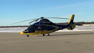 University of Michigan Survival Flight Eurocopter EC155 N156UM Spotted in Muskegon (MKG)