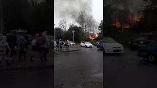 Пожар у школы