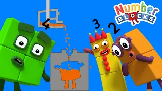 Giant Monster Numberblocks, Alphabet Lore, Balloons Eating Simulation by Algodoo